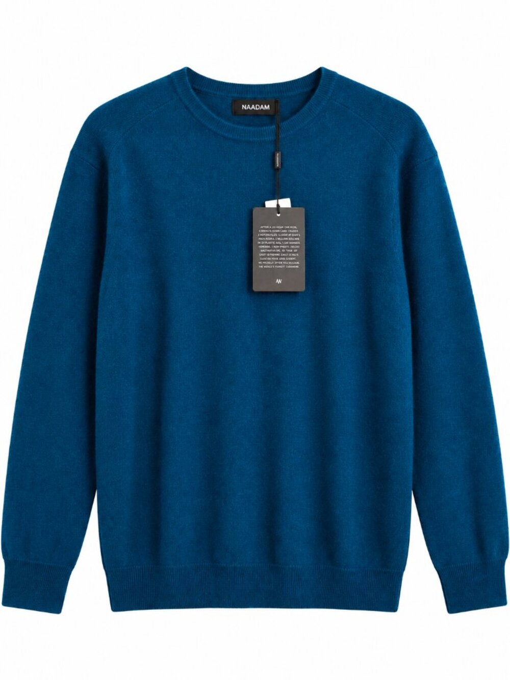 NAADAM Men’s Size L Original 100% Cashmere Crewneck Sweater Blue Luxury Knit